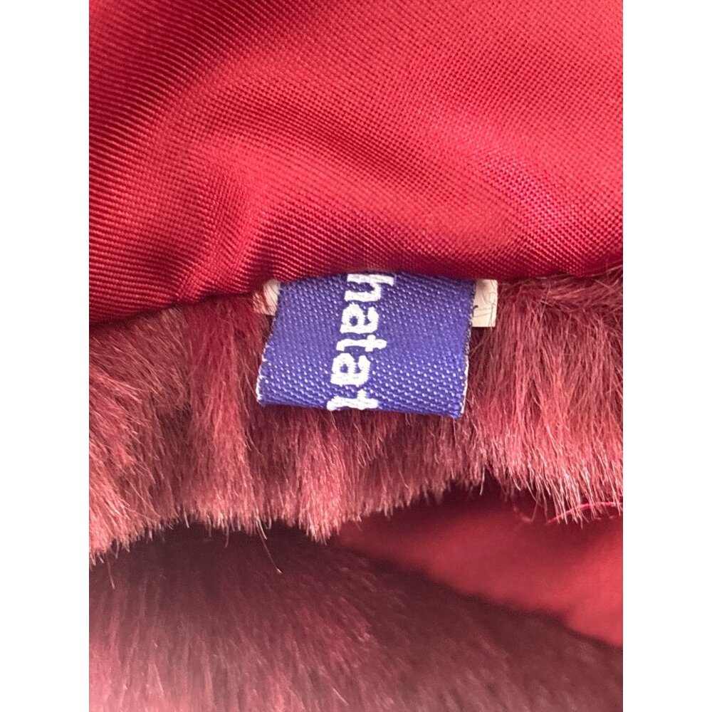 Hat Attack Faux Fur Scarf | Deep Burgundy Plush Neck Wrap | Chic Winter Trend 20 - Picture 5 of 6